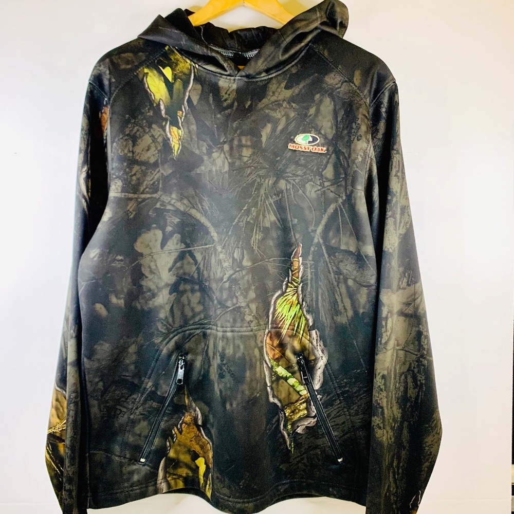 Mossy Oak camouflage performance fleece hoodie pullover jacket Hunting outdoor